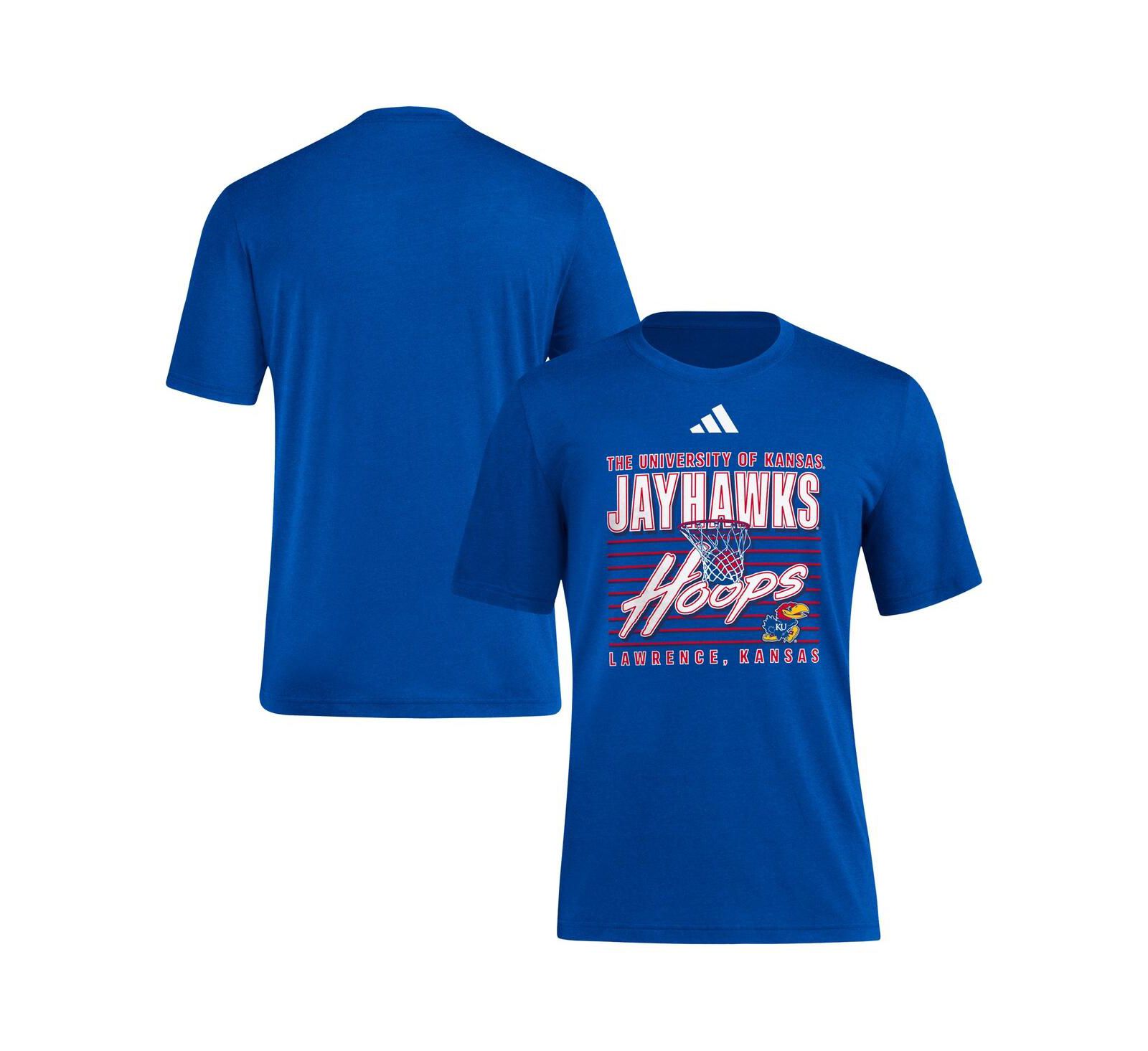 Adidas Men's Royal Kansas Jayhawks Locker Swish Tri-blend T-shirt