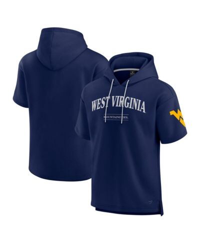 Мужское худи Fanatics Navy West Virginia Mountaineers с коротким рукавом