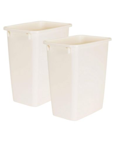 Rubbermaid прямоугольная кухонная корзина для мусора, 21 Quart, Bisque, 2 шт