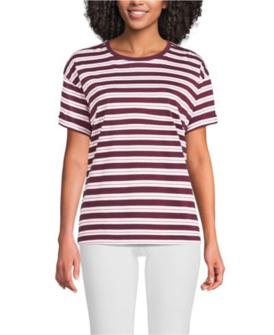 Женская футболка Lands' End Oversized Supima с коротким рукавом