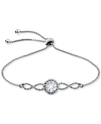 Giani Bernini Браслет Bolo с круглой цирконией Infinity Link, 18k Gold Over Sterling Silver
