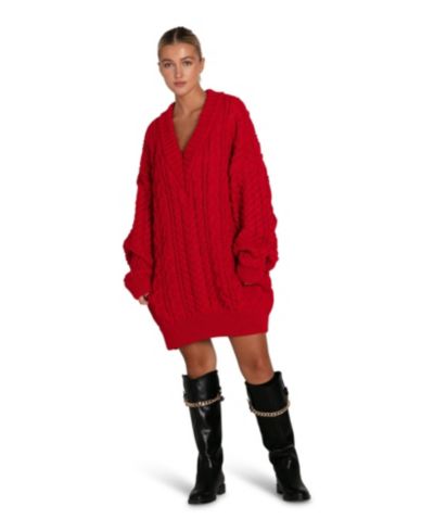 Belle & Bloom Женский объемный вязаный джемпер Oversize