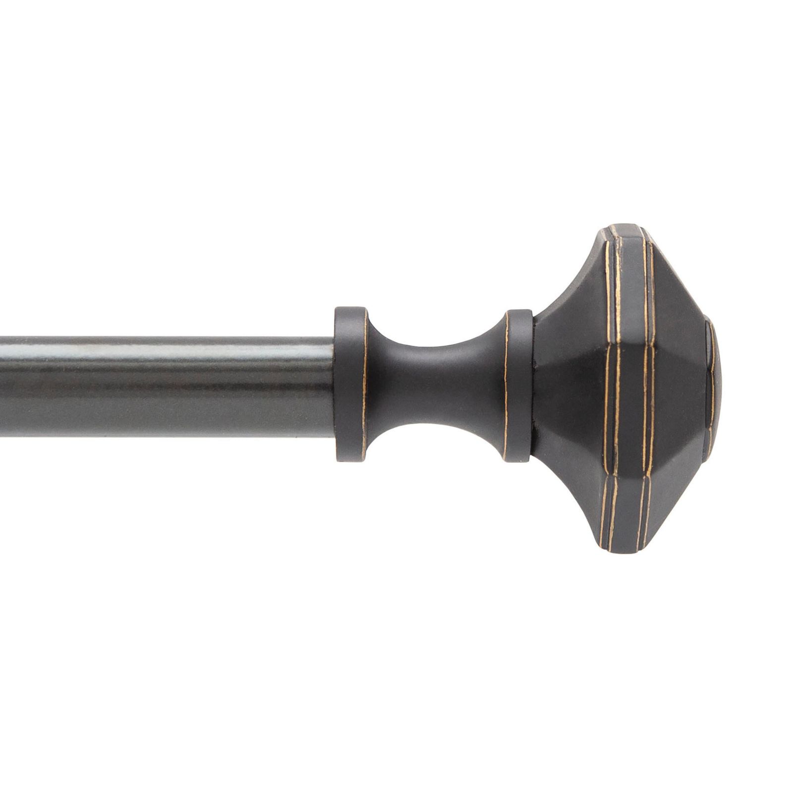 Kenney Sanders 5/8-Inch Decorative Curtain Rod in Oil Rubbed Bronze for Stylish Window Treatments
