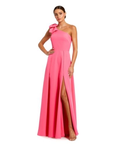 Mac Duggal Женское вечернее платье макси с одной лямкой и разрезом