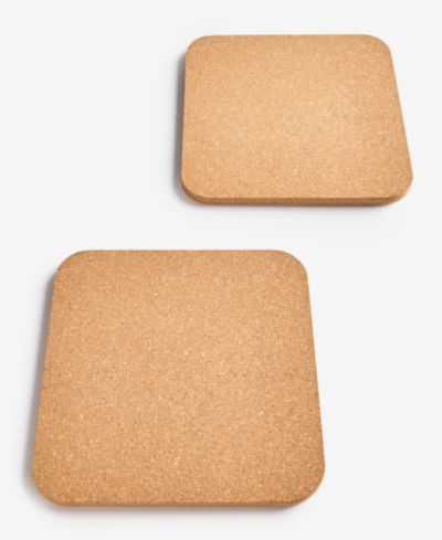 Набор из 2 квадратных подставок под горячее Arch Studio Square Cork Trivets