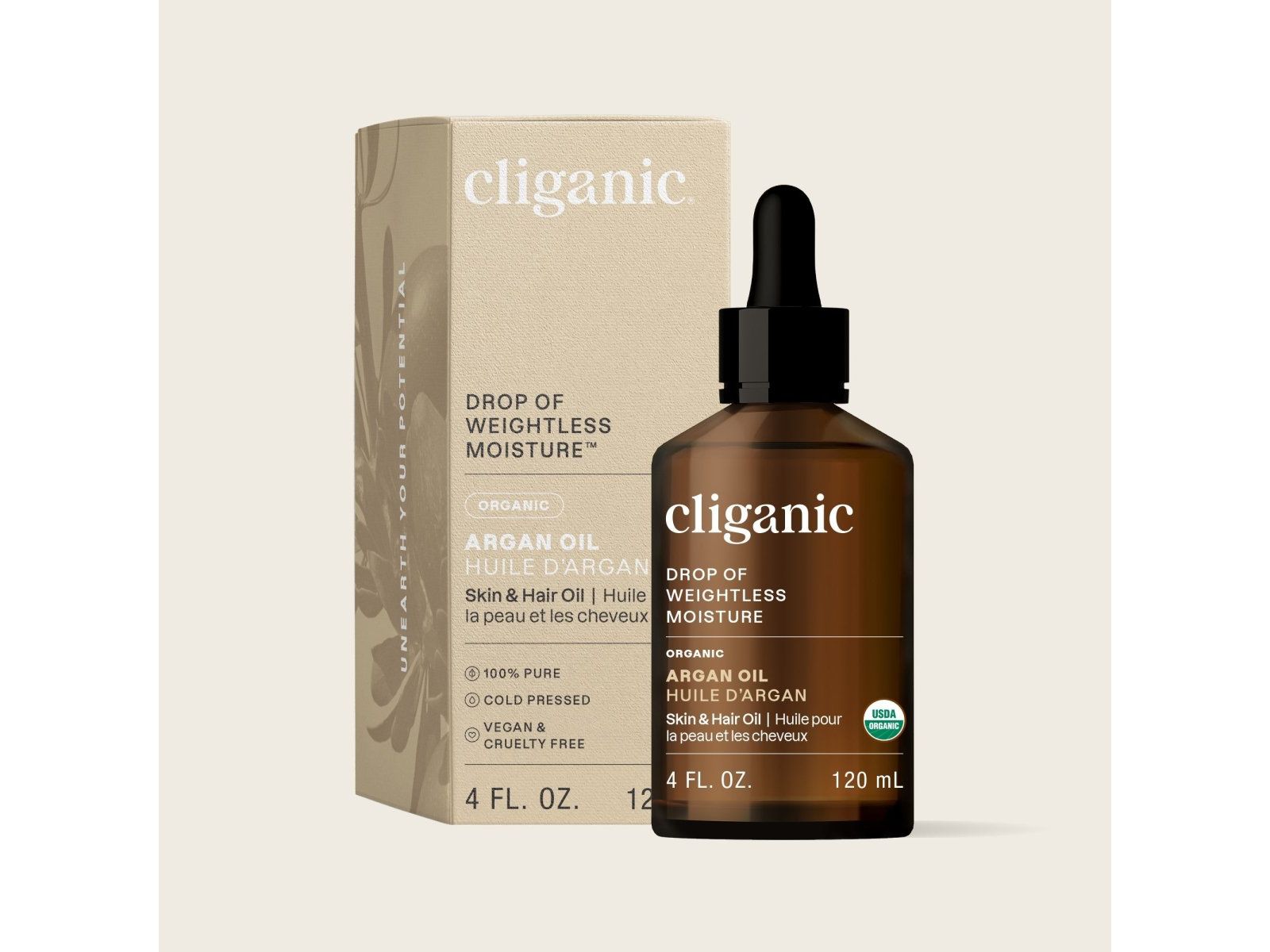 Cliganic органическое масло аргановое, 4 oz