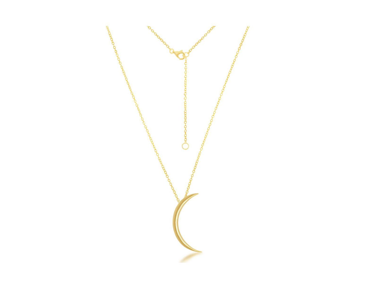 Ожерелье Simona Sterling Silver с тонким полумесяцем