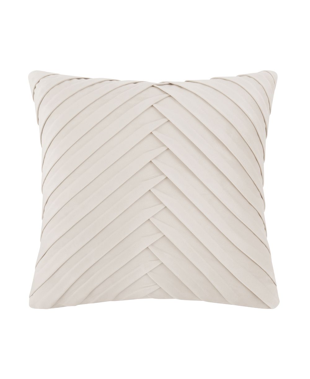 Rose Tree Audrey Pleated Velvet Decorative Pillow, 20" x 20"