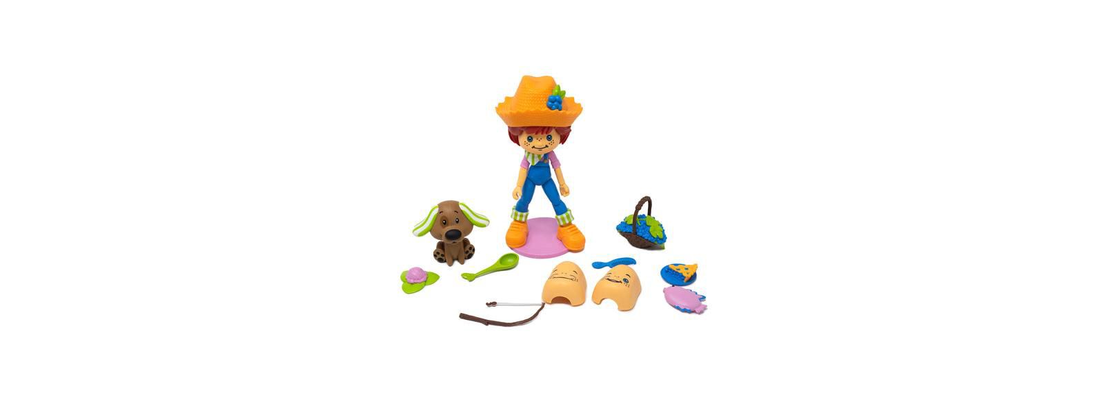 Коллекционная фигурка Boss Fight Studio Strawberry Shortcake Huckleberry Pie with Pupcake, высокоподвижная ароматная фигурка с аксессуарами и подставкой – 1:12