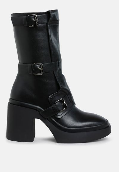 London Rag Женский Syrah Chunky Biker Boots