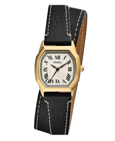 Женские часы Fossil Harlow Black Leather, 27mm