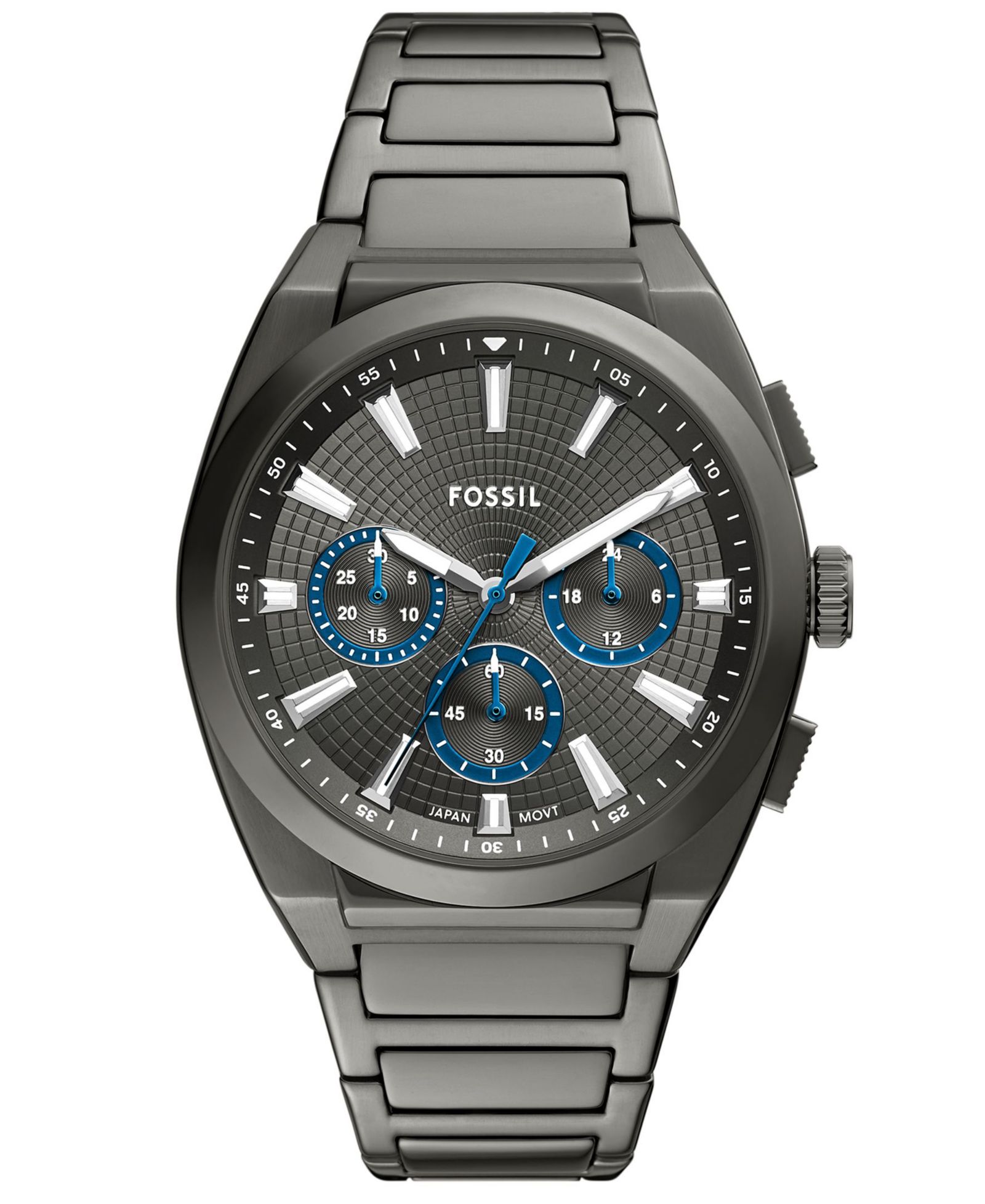 Fossil Men's Everett Chronograph Smoke Stainless Steel Watch, 44mm