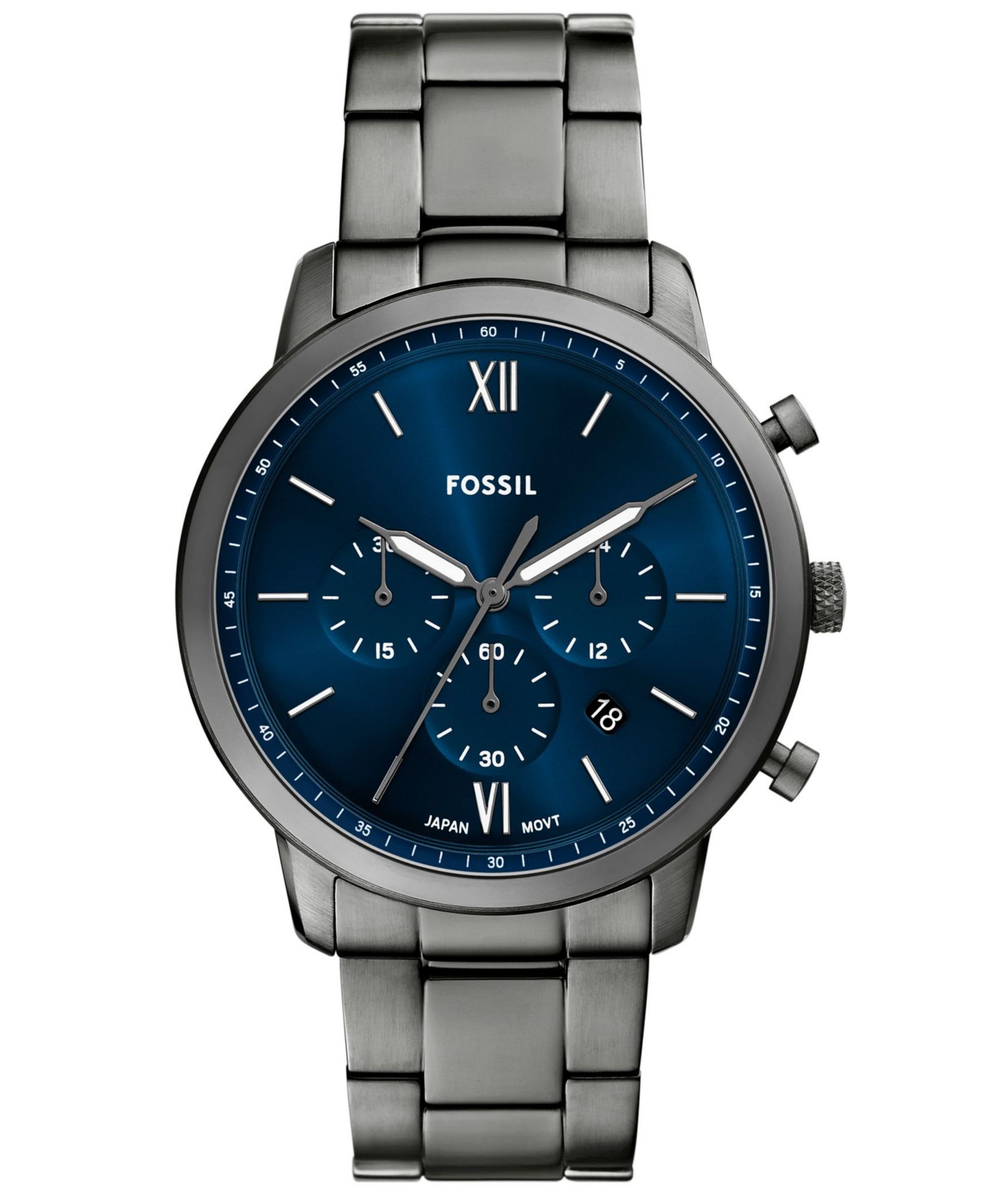 Мужские часы Fossil Neutra Chronograph Smoke Stainless-Steel, 44mm