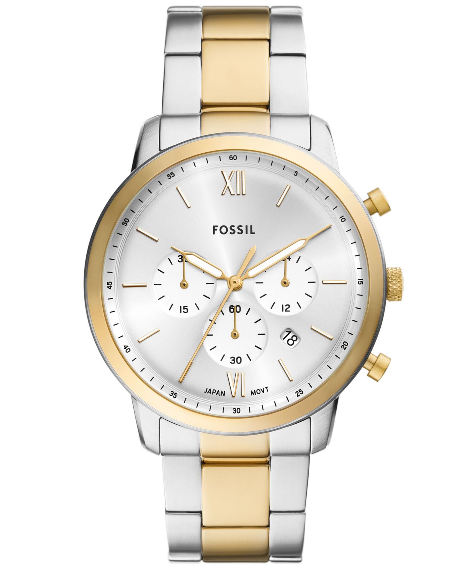 Fossil Neutra двухцветные наручные часы из нержавеющей стали, 44mm, Мужские