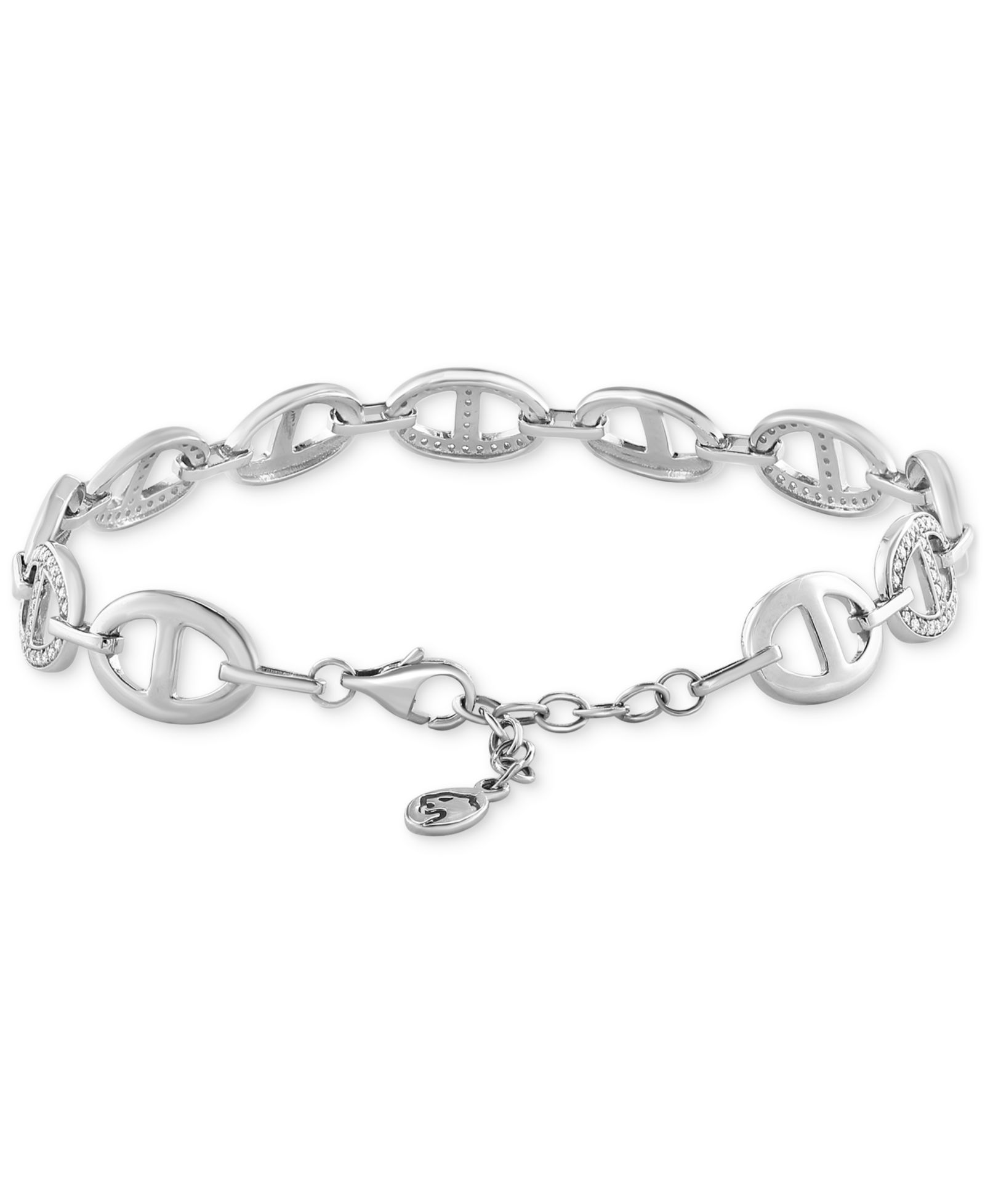 EFFY® Diamond Pavé Mariner Link Bracelet (1/2 ct. t.w.) in Sterling Silver