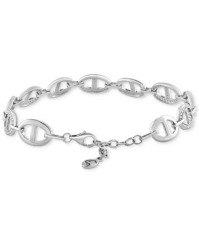 Серьги-подвески EFFY® Diamond Pavé Mariner Link (1/2 ct. t.w.) в Sterling Silver