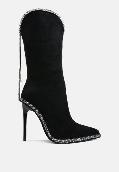 Сапоги London Rag Women's Ashipa Diamante Chain Detail Calf