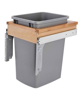 Выдвижная мусорная корзина Rev-A-Shelf для установки сверху, 35 qt., серебристая