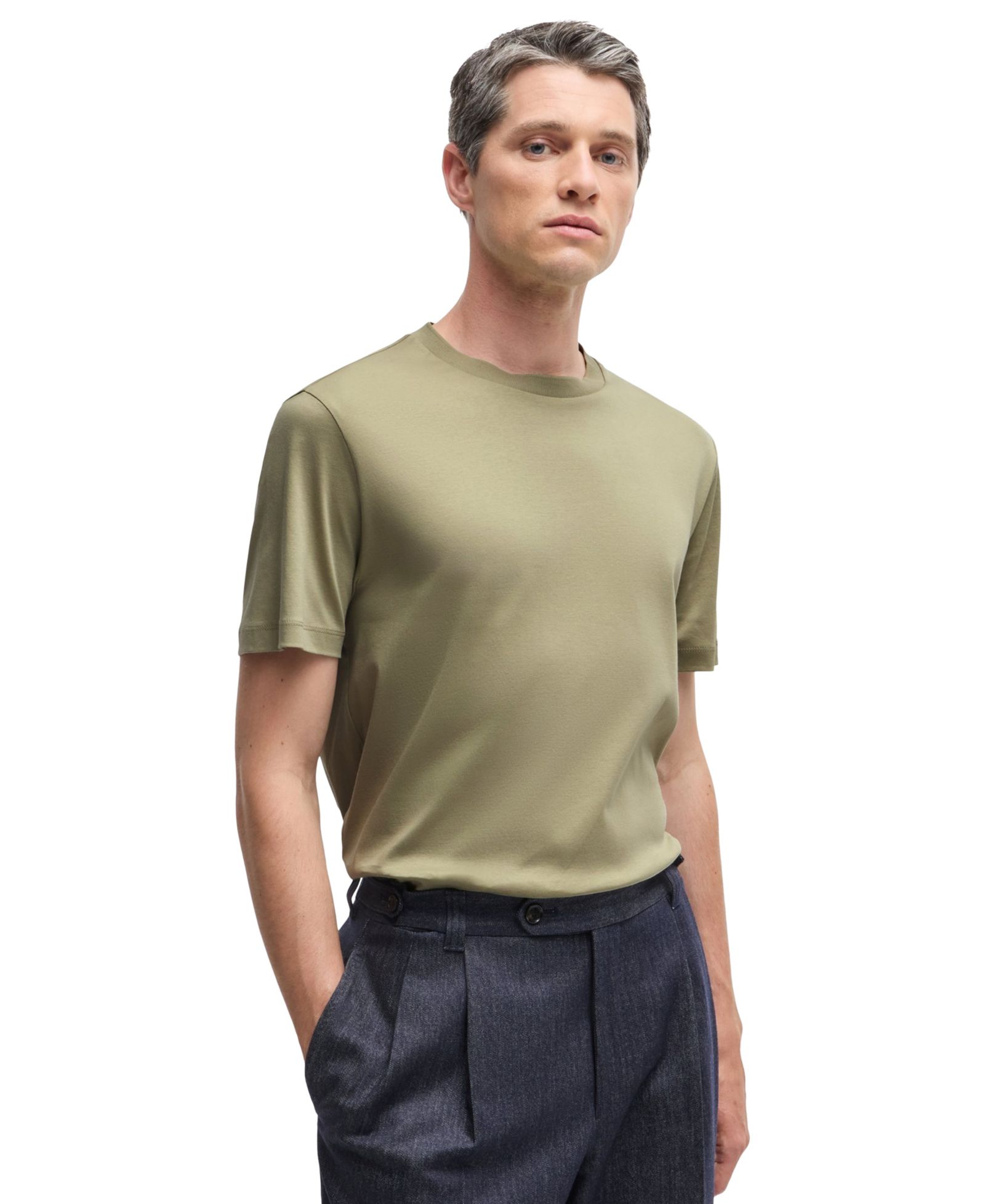 BOSS by Hugo Boss Men's Regular-Fit Mercerized-Cotton T-Shirt