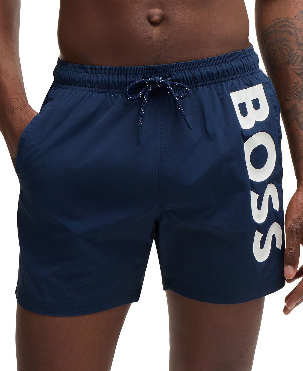 BOSS by Hugo Boss Мужские плавательные шорты с вертикальным логотипом