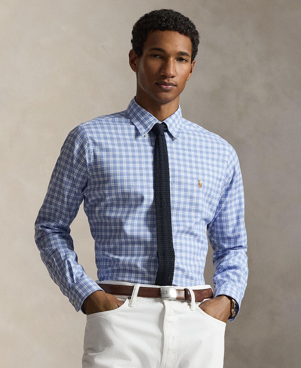Polo Ralph Lauren Мужская классическая рубашка Oxford Performance