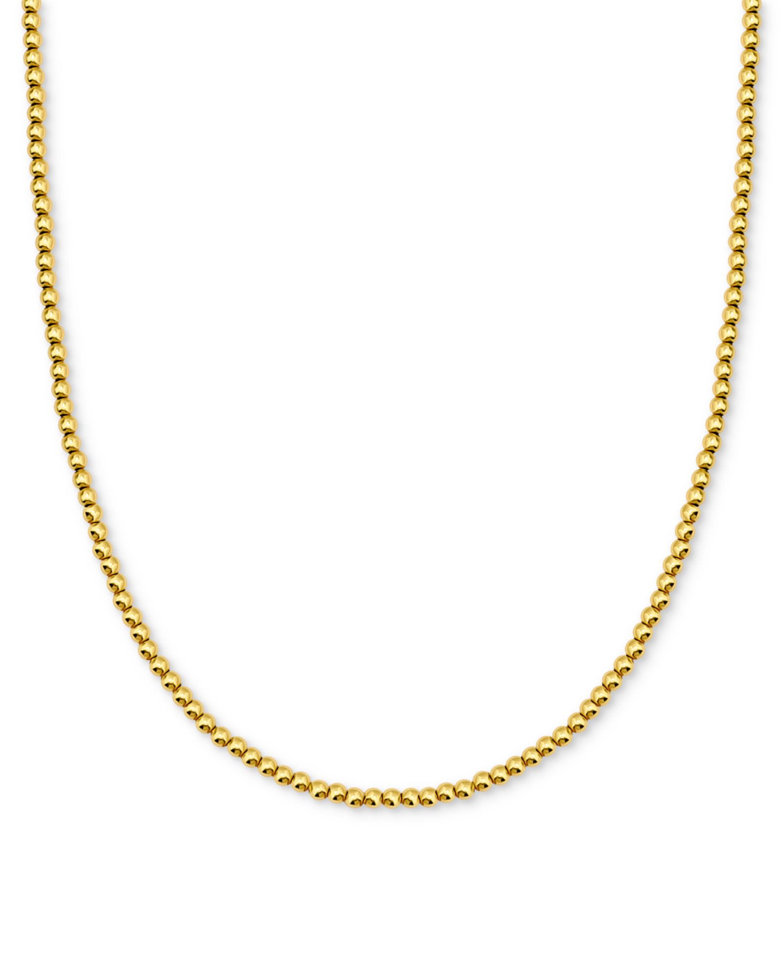 Ожерелье Giani Bernini Polished Bead Link Chain, 16" + 2" extender, 18k gold-plated sterling silver