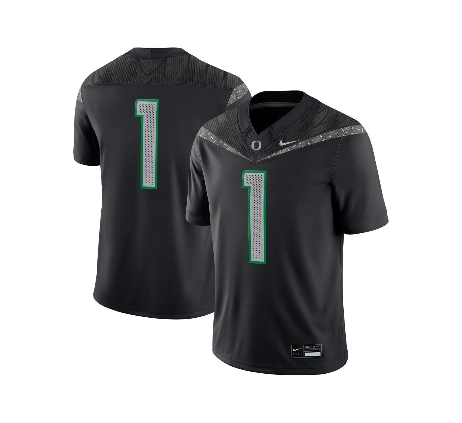 Джерси Nike Men's 1 Black Oregon Ducks Game