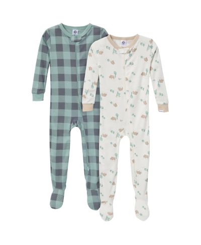 Gerber Baby Boys' Snug Fit Footed Sleep & Play, 2-Pack, Desert Animals