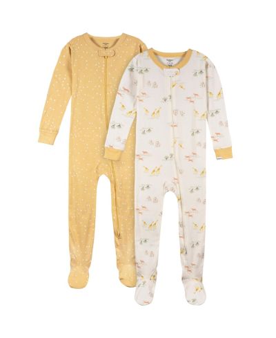 Gerber Baby Boys Snug Fit Footed Sleep & Play, 2-Pack, Safari