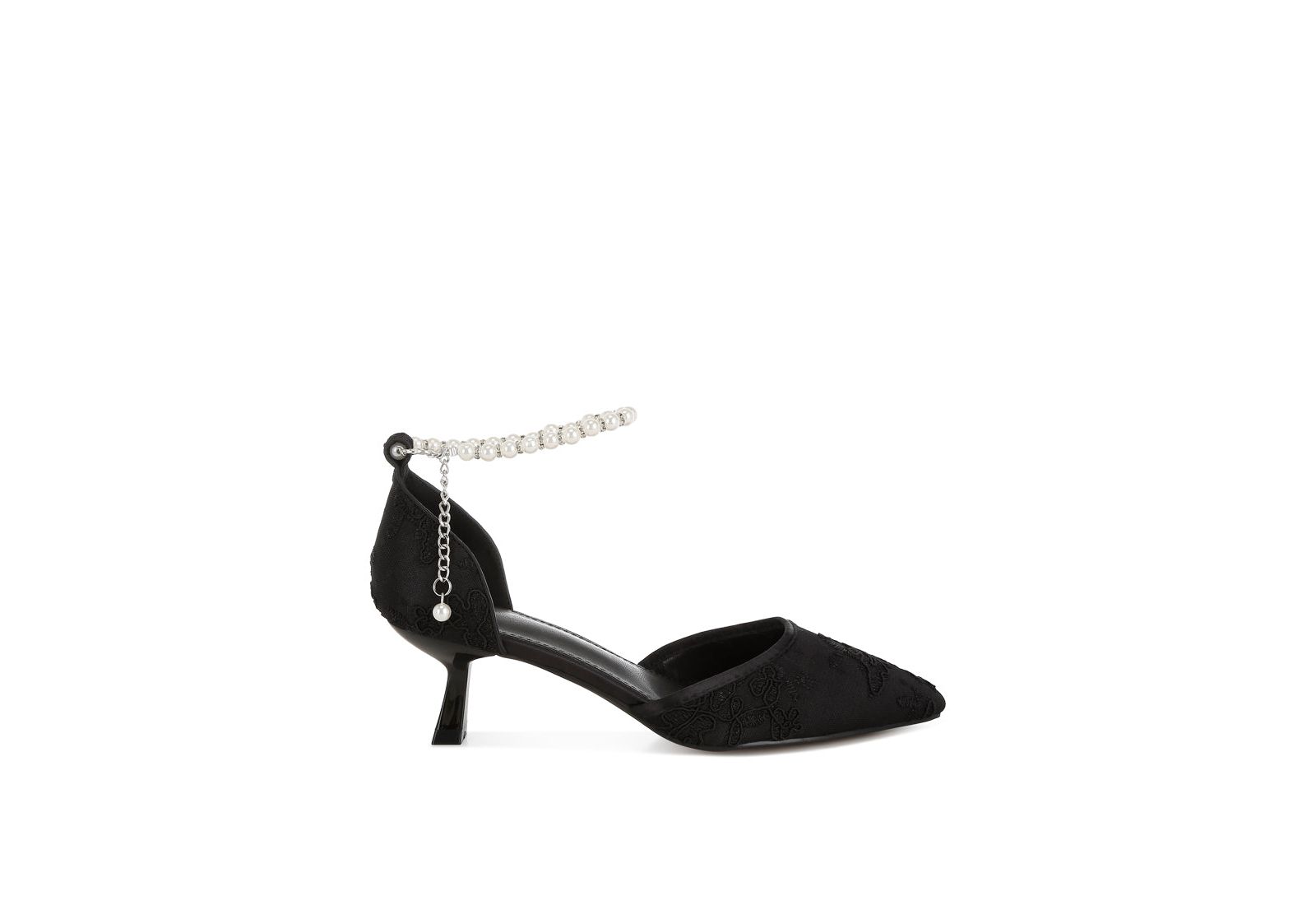 Rag and Co Womens Laika Lace Kitten Heel Sandals