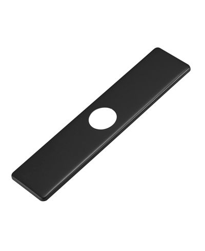 Sink Hole Cover Matte Black 10 Inch 1 or 3 Hole Long Rectangle Cover Deck Plate Faucet Escutcheon for Bathroom or Kitchen Vanity Sink Faucet Stainless Steel,Leed-Free