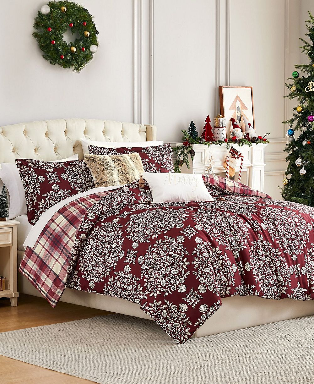 Комплект постельного белья Southshore Fine Linens Christmas Carol, 4 предмета, Twin/Twin XL