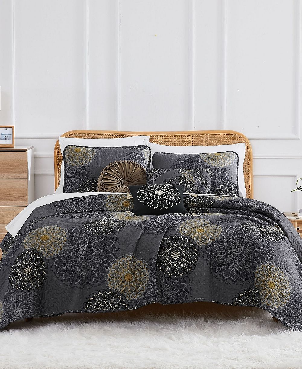 Комплект покрывала Southshore Fine Linens Midnight Floral, Full/Queen