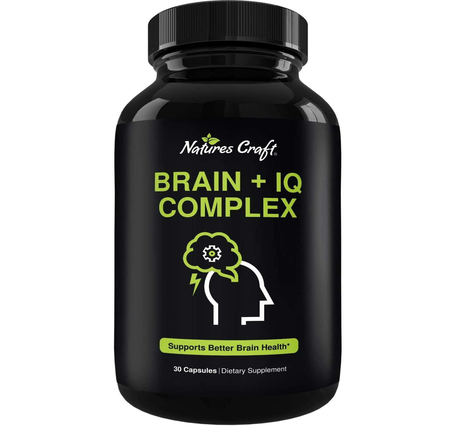 Nature's Craft ноотропная добавка для поддержки мозга и IQ, витамин B12, 30 шт