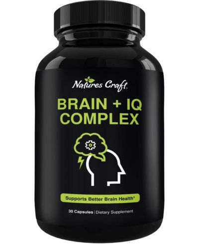 Nature's Craft ноотропная добавка для поддержки мозга и IQ, витамин B12, 30 шт