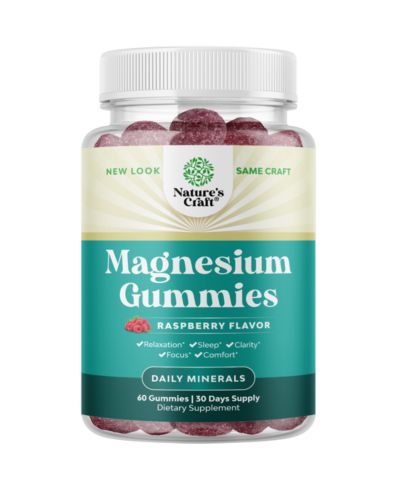 Magnesium Gummies, Sleep & Relaxation Support Gummies, Rasperry Flavor, Nature's Craft, 60ct