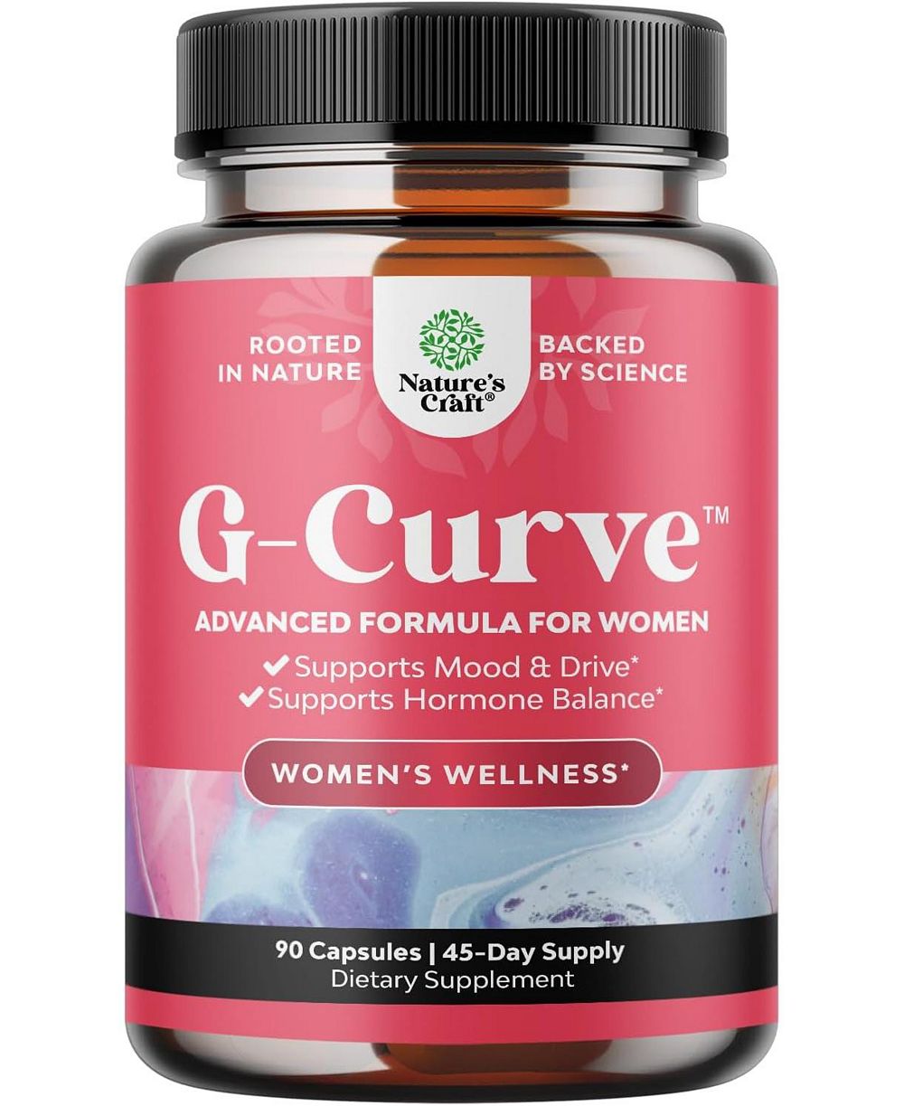 Nature's Craft G-Curve Advanced Formula for Women,Horny Goat Weed with Maca and Tribulus Terrestris for Enhanced Energy Mood and Performance, 90 Count