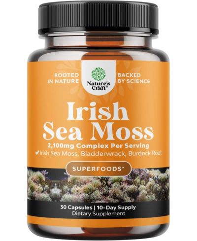 Nature's Craft Капсулы Irish Sea Moss Superfood Blend 30 ct