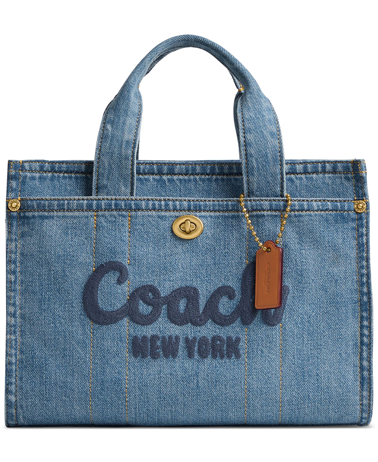 COACH Cargo Small Denim Tote Bag 26