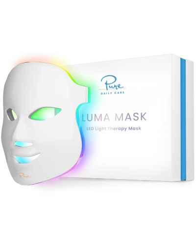 Pure Daily Care - Luma Mask LED Skin Therapy - Home Skin Rejuvenation & Anti-Aging Light Therapy - 7 Color LED - Facial Skin Care