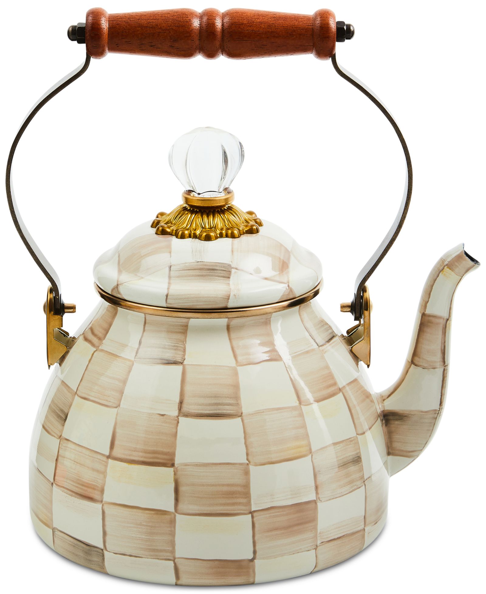 MacKenzie-Childs чайник Mocha Check, 2 л