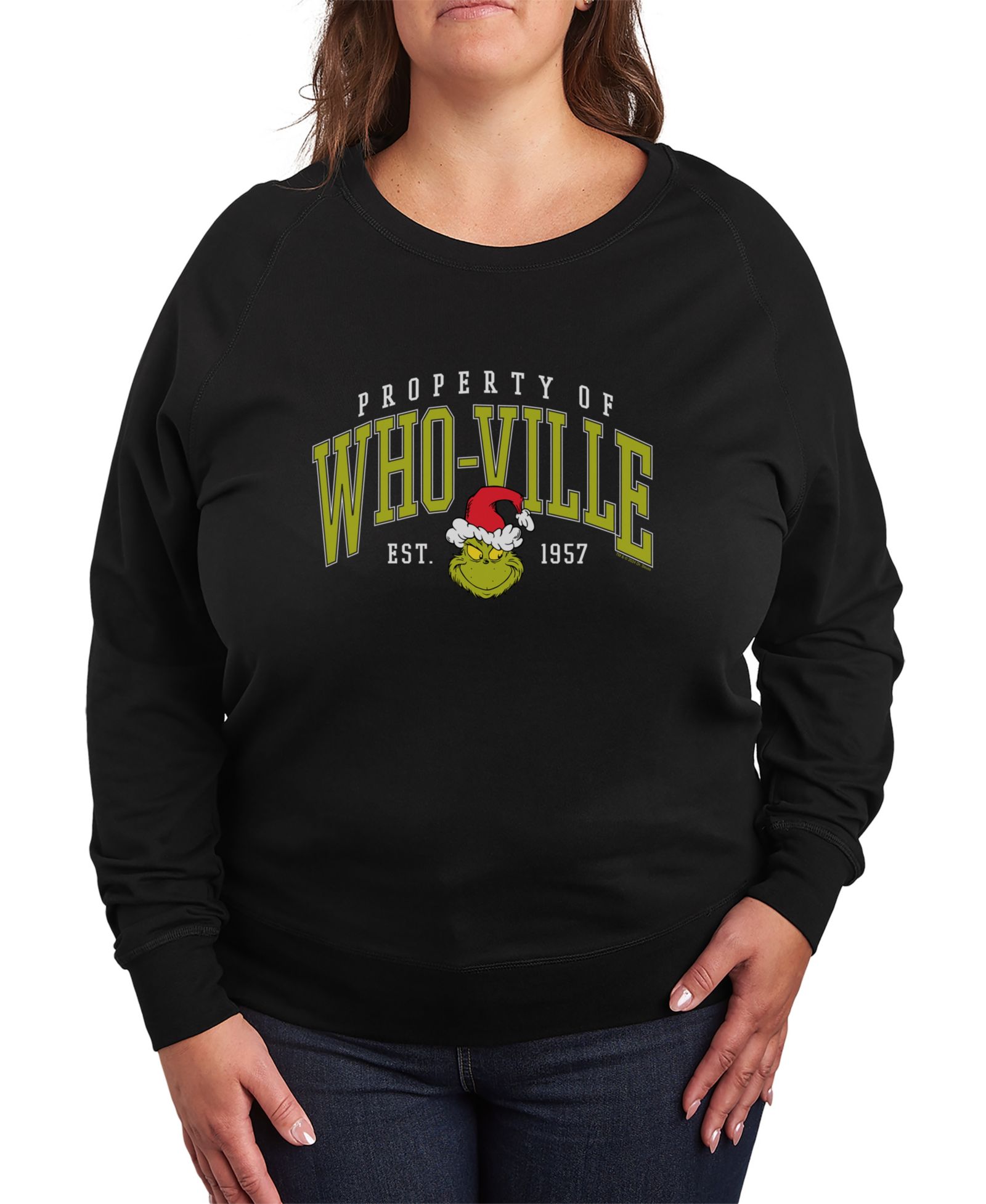 Женский пуловер Hybrid Apparel Plus Size Grinch Who-Ville Graphic