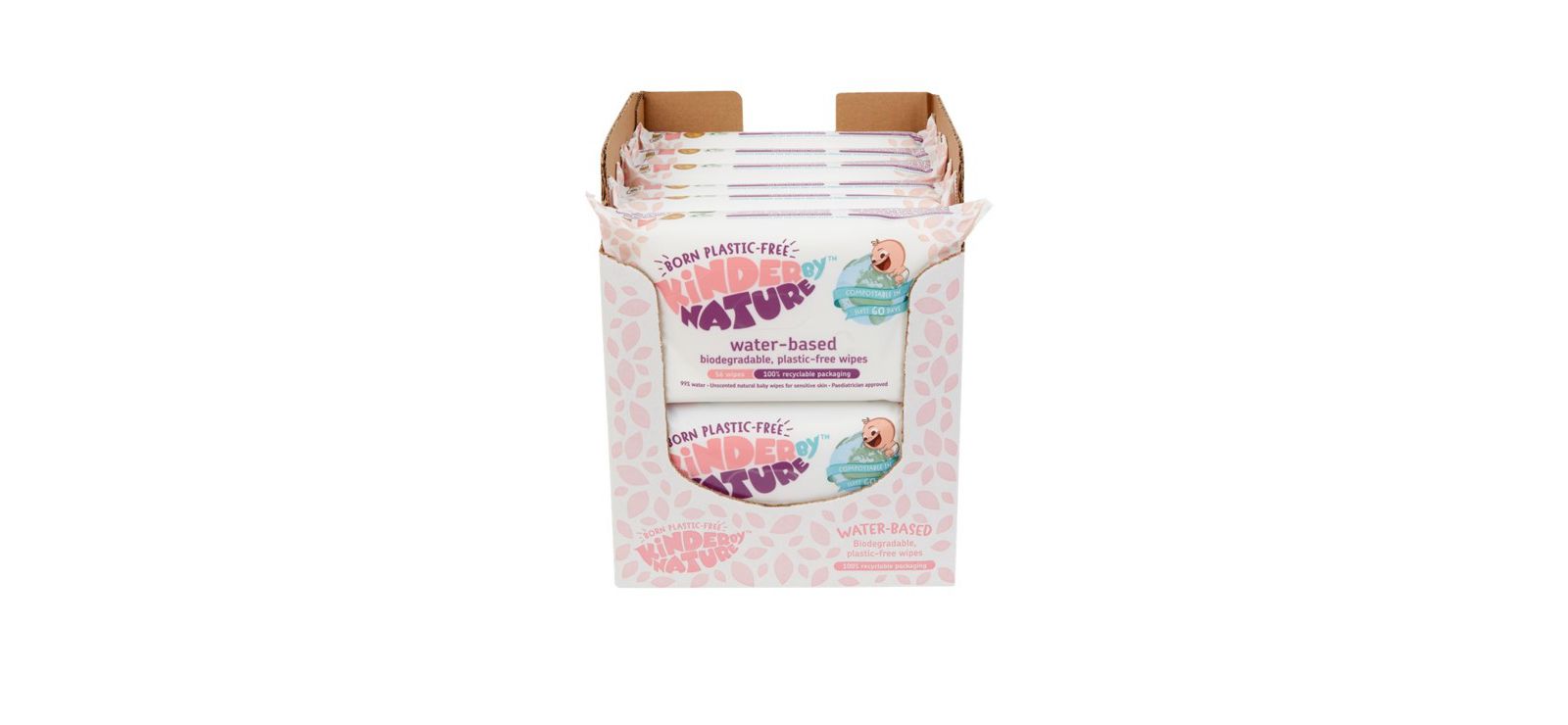 Детские влажные салфетки Kinder by Nature Water-Based - 672 шт