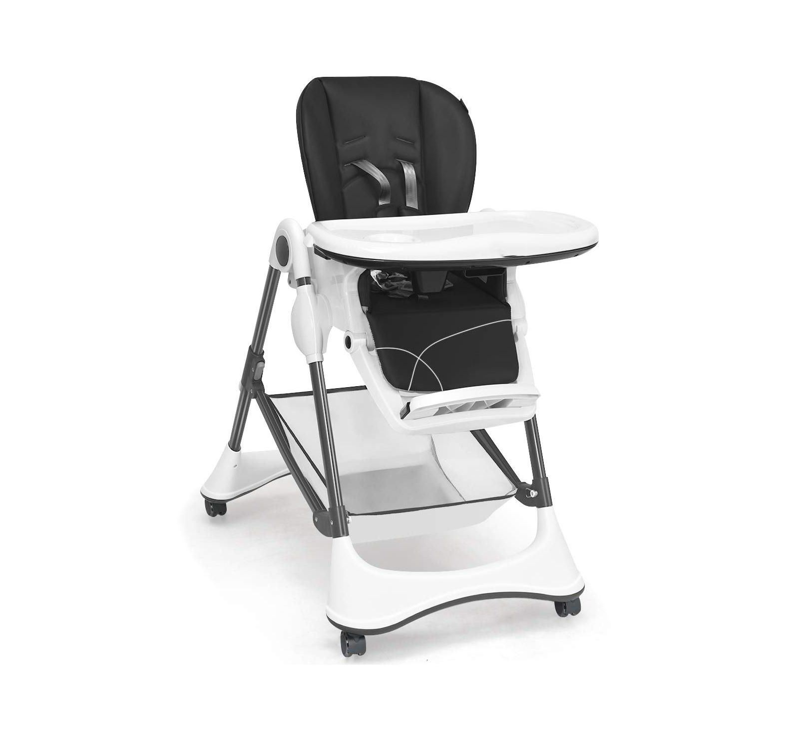 GOUUN Boys A-Shaped High Chair with 4 Lockable Wheels