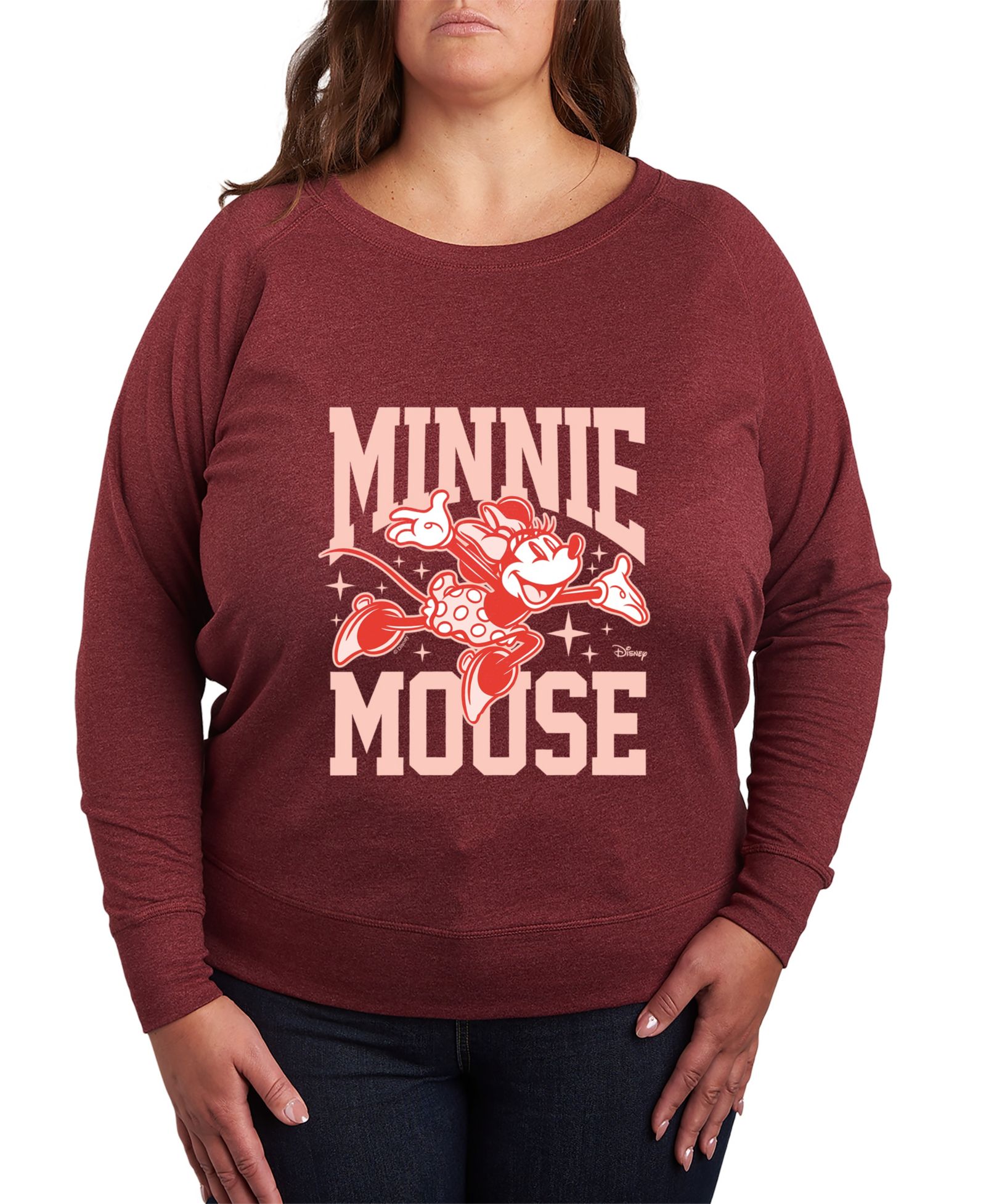 Hybrid Apparel Plus Size Женский лонгслив с принтом Disney Minnie Mouse