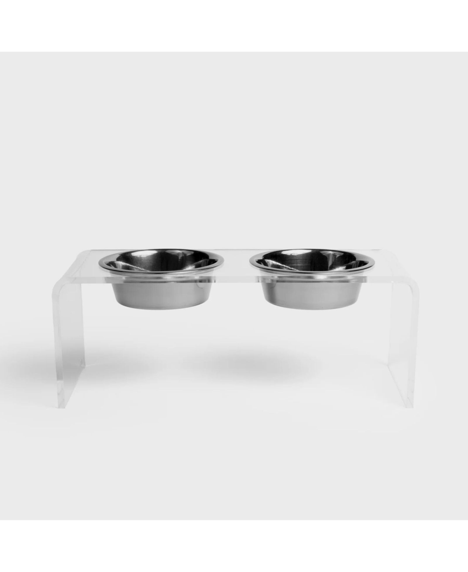 Миска для кормления животных Hiddin Medium Clear Double Bowl, 1 Quart Gold Bowls