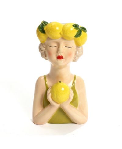 Декоративная ваза-скульптура LuxenHome Lady Lemons, 11.6 дюймов