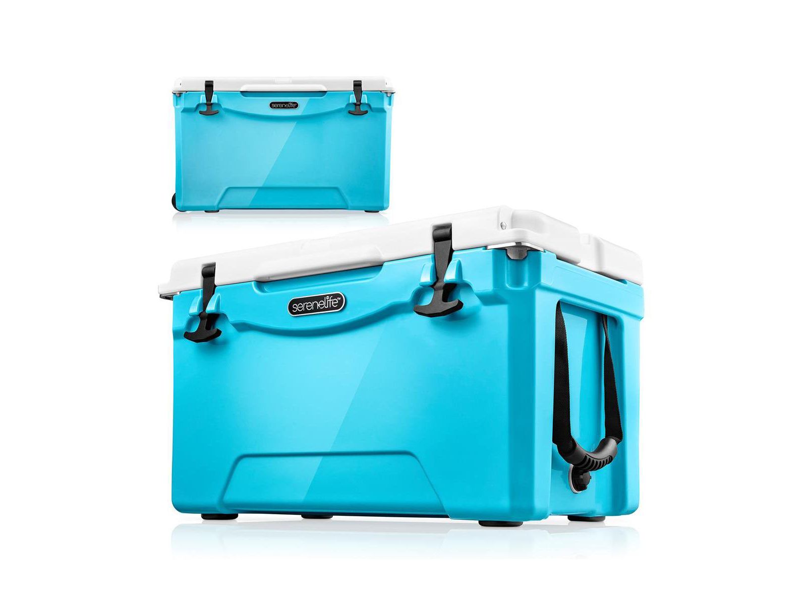 SereneLife 75-Quart Portable Cooler Box, Holds Up to 63 Cans