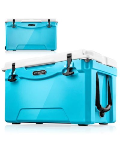 SereneLife 75-Quart Portable Cooler Box, Holds Up to 63 Cans