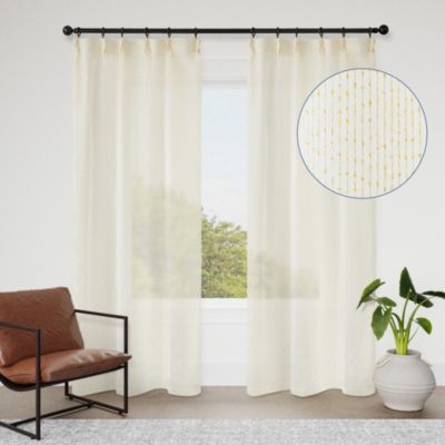 Одиночная штора Awesome Home Madison с защипами, 38"X84"